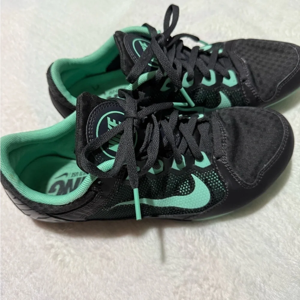 Nike Black and‎ Mint Green Spikes
